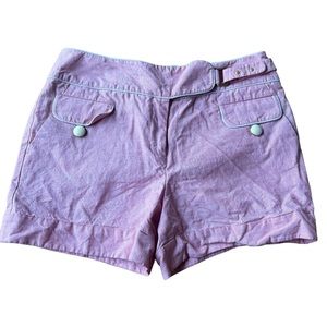 Anthropologie Leifsdottir Shorts Pink Size 10‎ Women’s Pink White